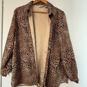 Leopard Print Button Down Shirt